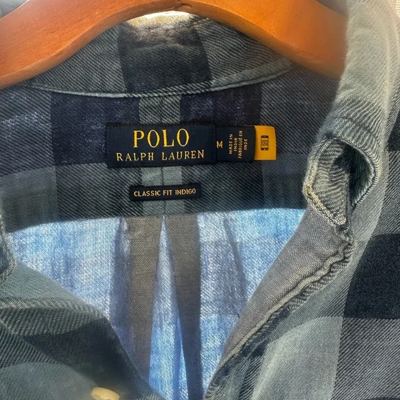 Polo by Ralph Lauren Men's Blue Checkered Shirt - Picture 2 of 4